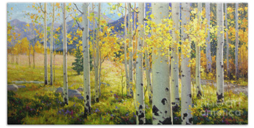 Afternoon Aspen Grove Beach Towel Afternoon Aspen Grove Beach Towel