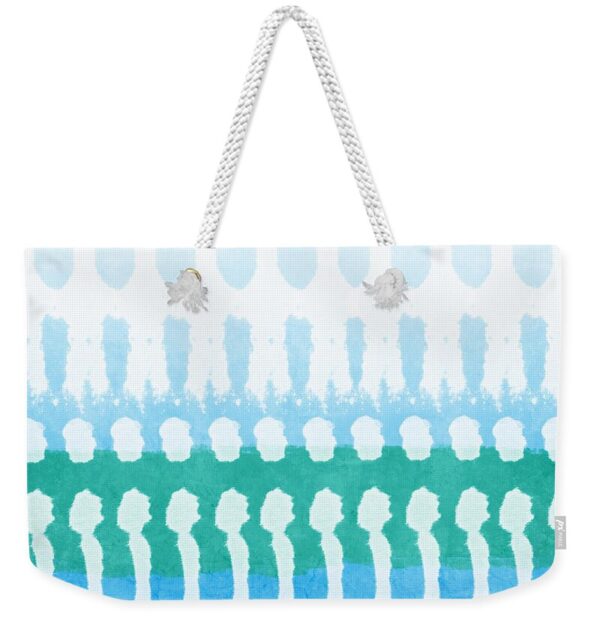 Aqua Weekender Tote Bag