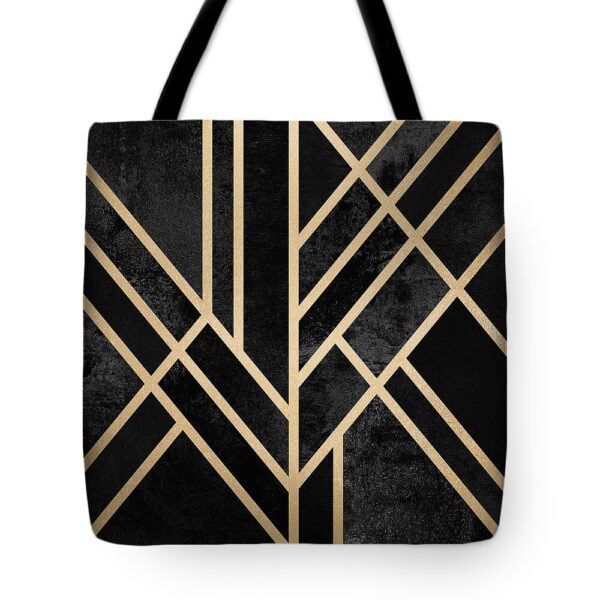 Art Deco Black Tote Bag