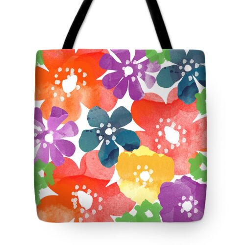 Big Bright Flowers Tote Bag