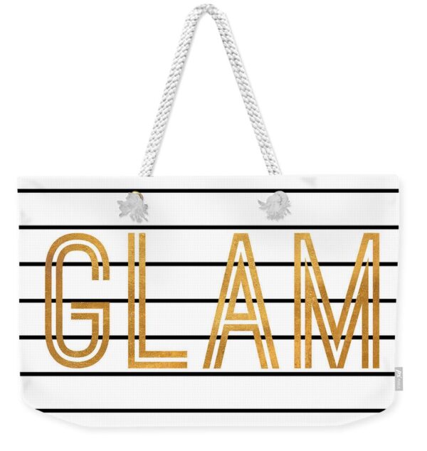 Glam Pinstripe Gold Weekender Tote Bag Glam Pinstripe Gold Weekender Tote Bag