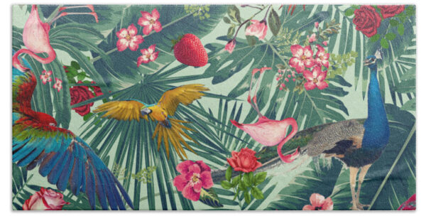 Green Tropical Paradise Beach Towel