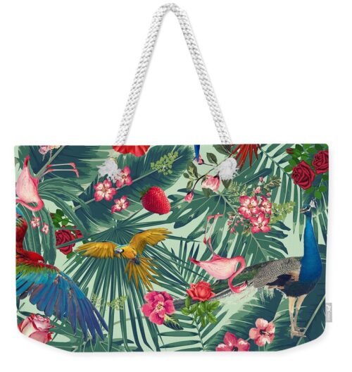 Green Tropical Paradise Weekender Tote Bag Green Tropical Paradise Weekender Tote Bag