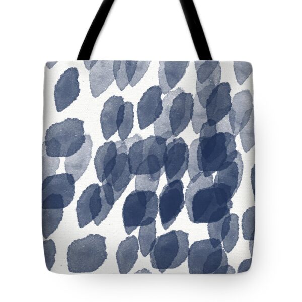 Indigo Rain- abstract blue and white painting Tote Bag