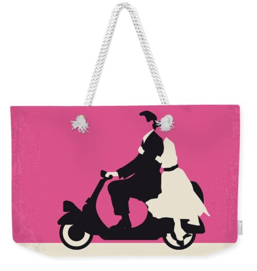 No205 My Roman Holiday minimal movie poster Weekender Tote Bag