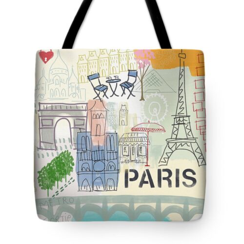 Paris Cityscape- Art by Linda Woods Tote Bag