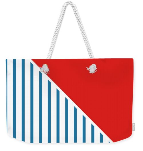 Red White And Blue Triangles 2 Weekender Tote Bag Red White And Blue Triangles 2 Weekender Tote Bag