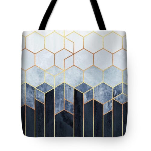Soft Blue Hexagons Tote Bag