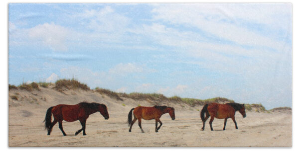 Wild Horses of Corolla - Outer Banks OBX Beach Towel