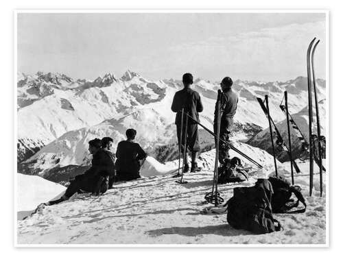 A Skiing Party Near St. Moritz, Switzerland, 1925