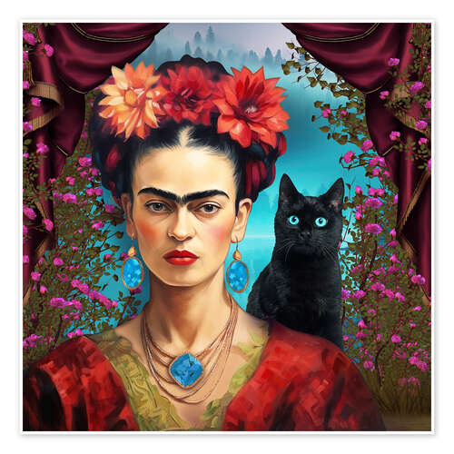Frida Kahlo with the Cat
