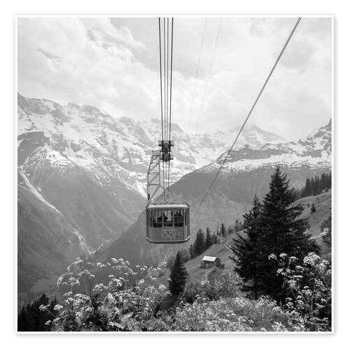 Mountain Railway Panorama in Summer