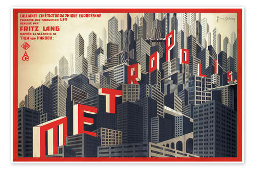 Movie poster Metropolis - Boris Bilinsky, 1926