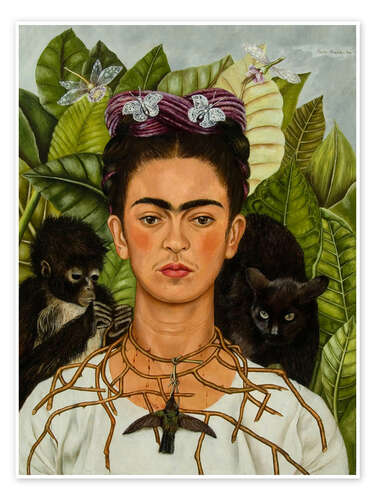 Self-Portrait With Thorn Necklace and Hummingbird, 1940