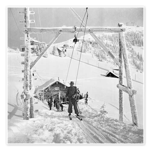 Ski lift "Rigi-Rotstock", Switzerland, 1941